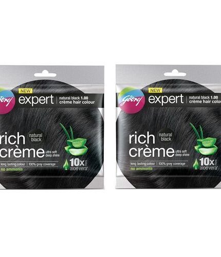 Godrej New Expert Creme Hair Color With Aloe Vera - Natural Black