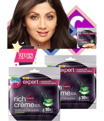 Godrej New Expert Creme Hair Color With Aloe Vera - Natural Purple