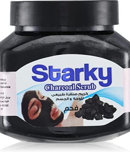Starky Natural Scrub Cream with Charcoal for Face and Body - 300 ml