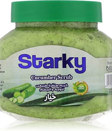 Starky Natural Scrub Cream with Cucumber for Face and Body - 300 ml