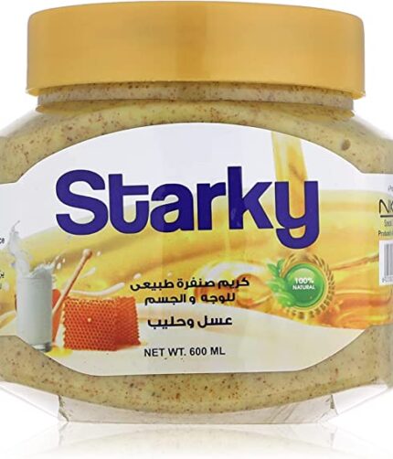 Starky Natural Scrub Cream with Honey and Milk for Face and Body - 600 ml