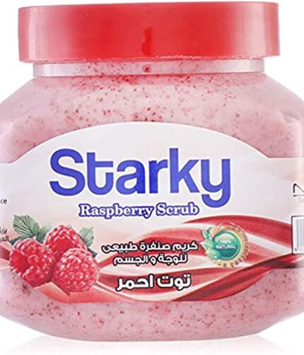 Starky Natural Scrub Cream with Raspberry for Face and Body - 300 ml