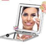 Compact Makeup Mirror, Square Ultra Portable Mini Size 1X/3X Magnifying Glass Purse Mirrors