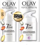 Olay Face Moisturizer Total Effects: Anti-Aging Day Cream, 50g + Firming Night Cream, 50g