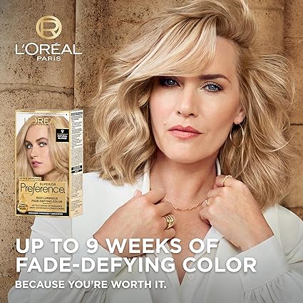 L'Oreal Paris Superior Preference Fade-Defying + Shine Permanent Hair Color, 7 Dark Blonde, Pack of 1, Hair Dye